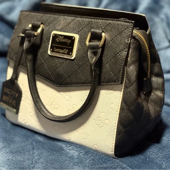 Mickey Loungefly Black and White Tote Bag - Picture 2 of 3